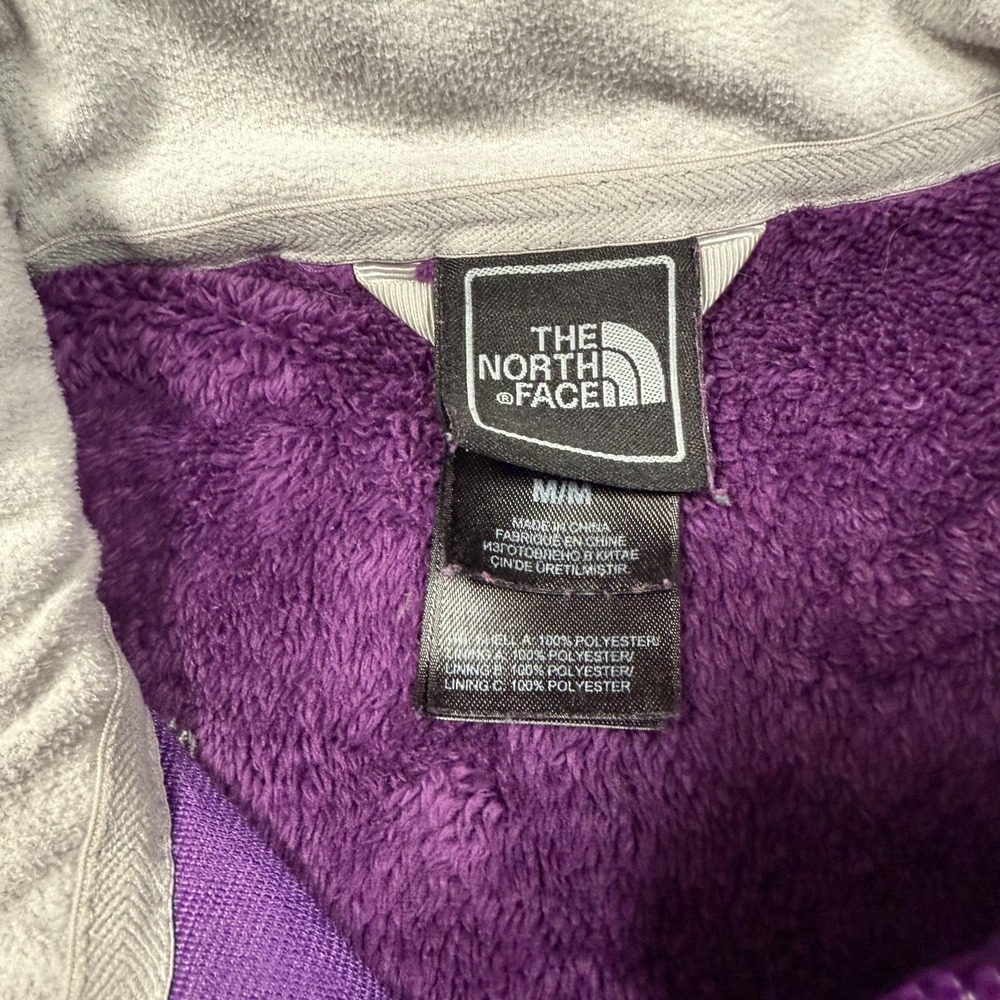 The North Face Osito Fleece Jacket Womens Medium Purple Full Zip Soft Warm Cozy - Picture 4 of 10